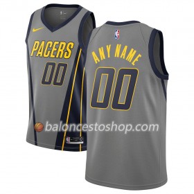 Camiseta Hombre NBA Indiana Pacers Personalizadas 2018-19 Nike City Edition Gris Swingman